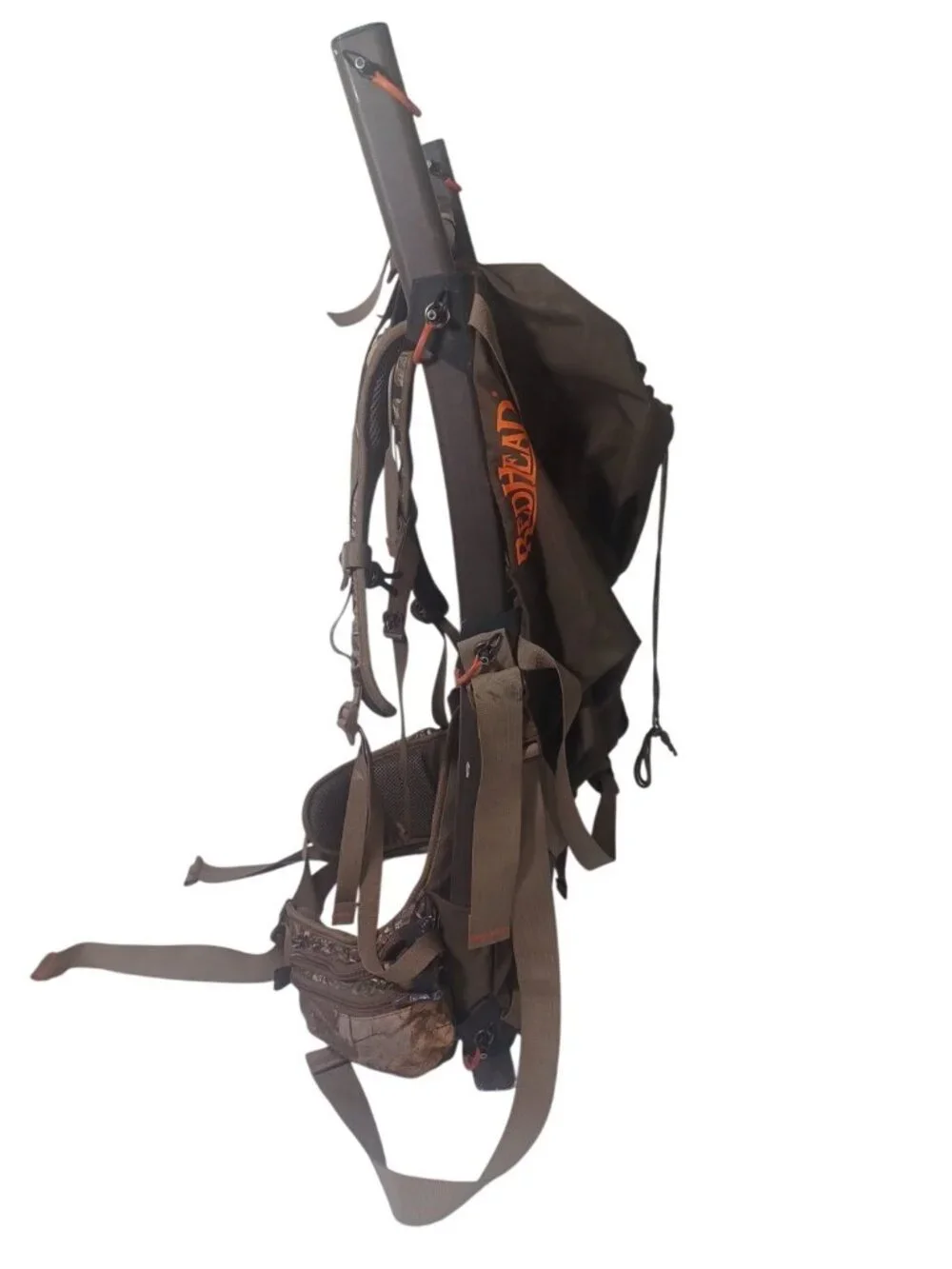 Vtg RedHead External Frame Hunting Freighter Backpack Bass Pro Aluminum Frame